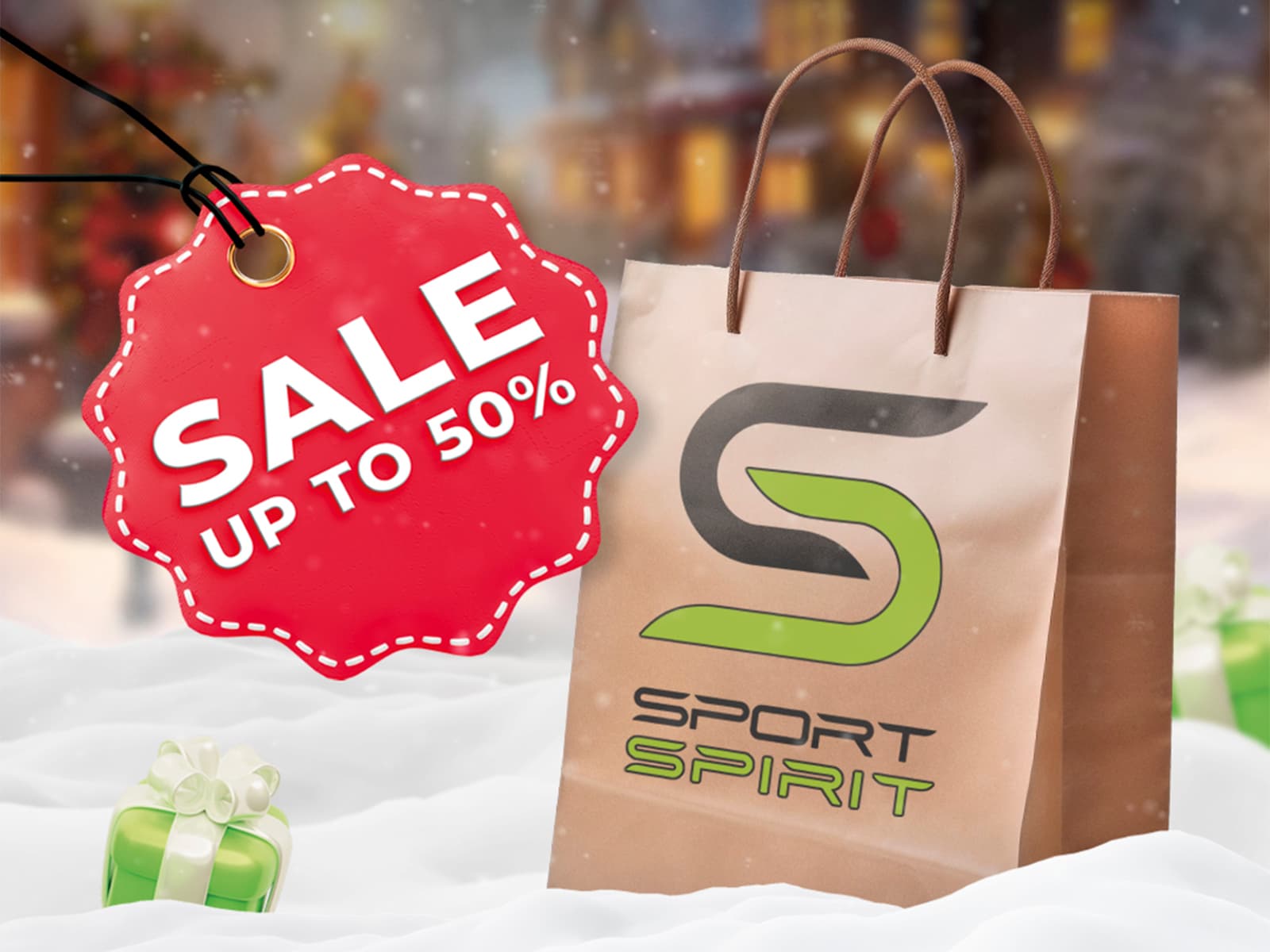 Advertising creative for the Winter Sale, Sport Spirit